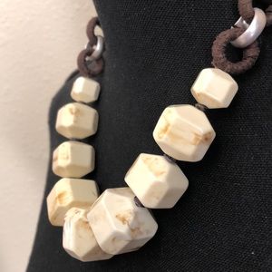 Suede marble necklace